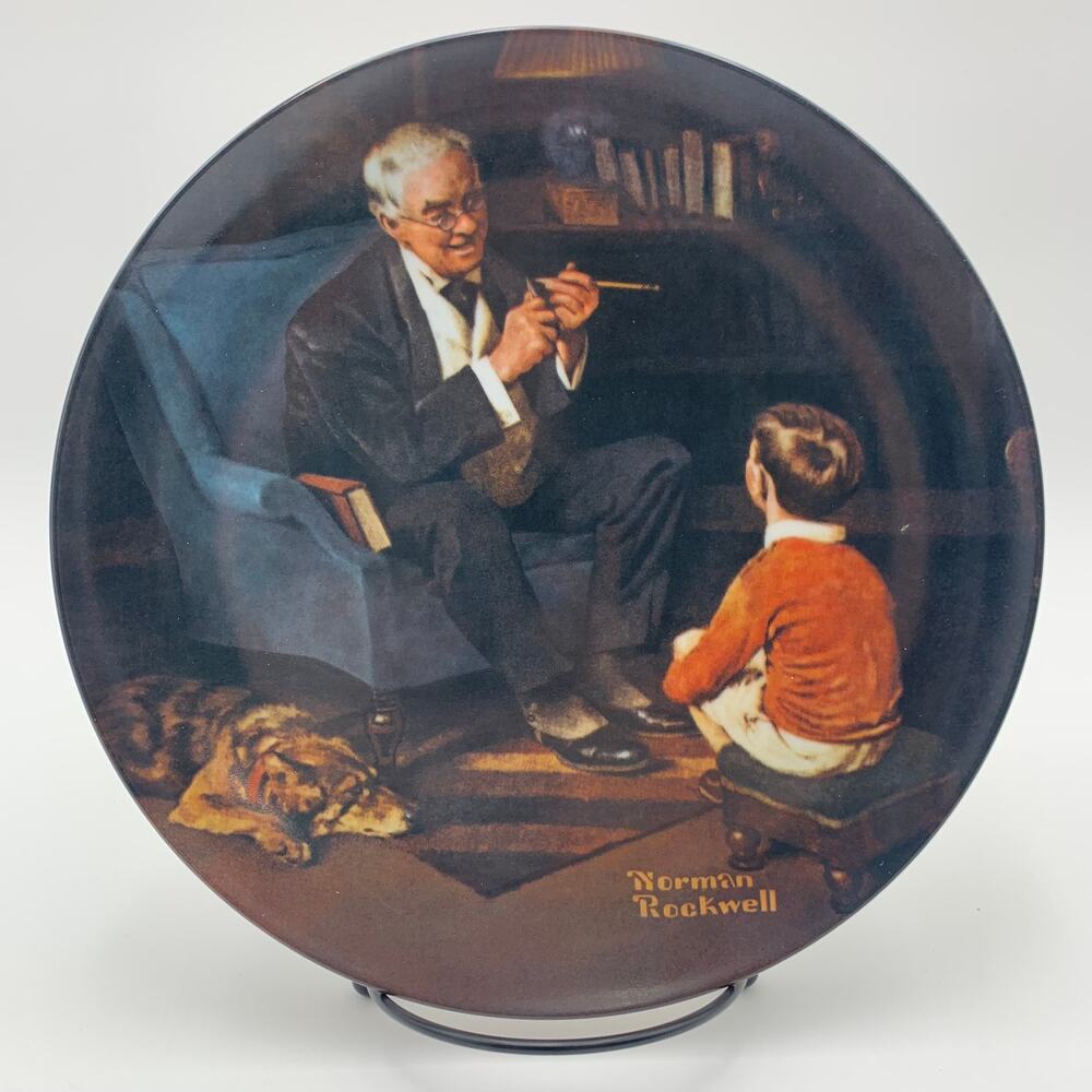 Knowles "The Tycoon" Norman Rockwell Collector Plate Limited Edition 1982 VTG